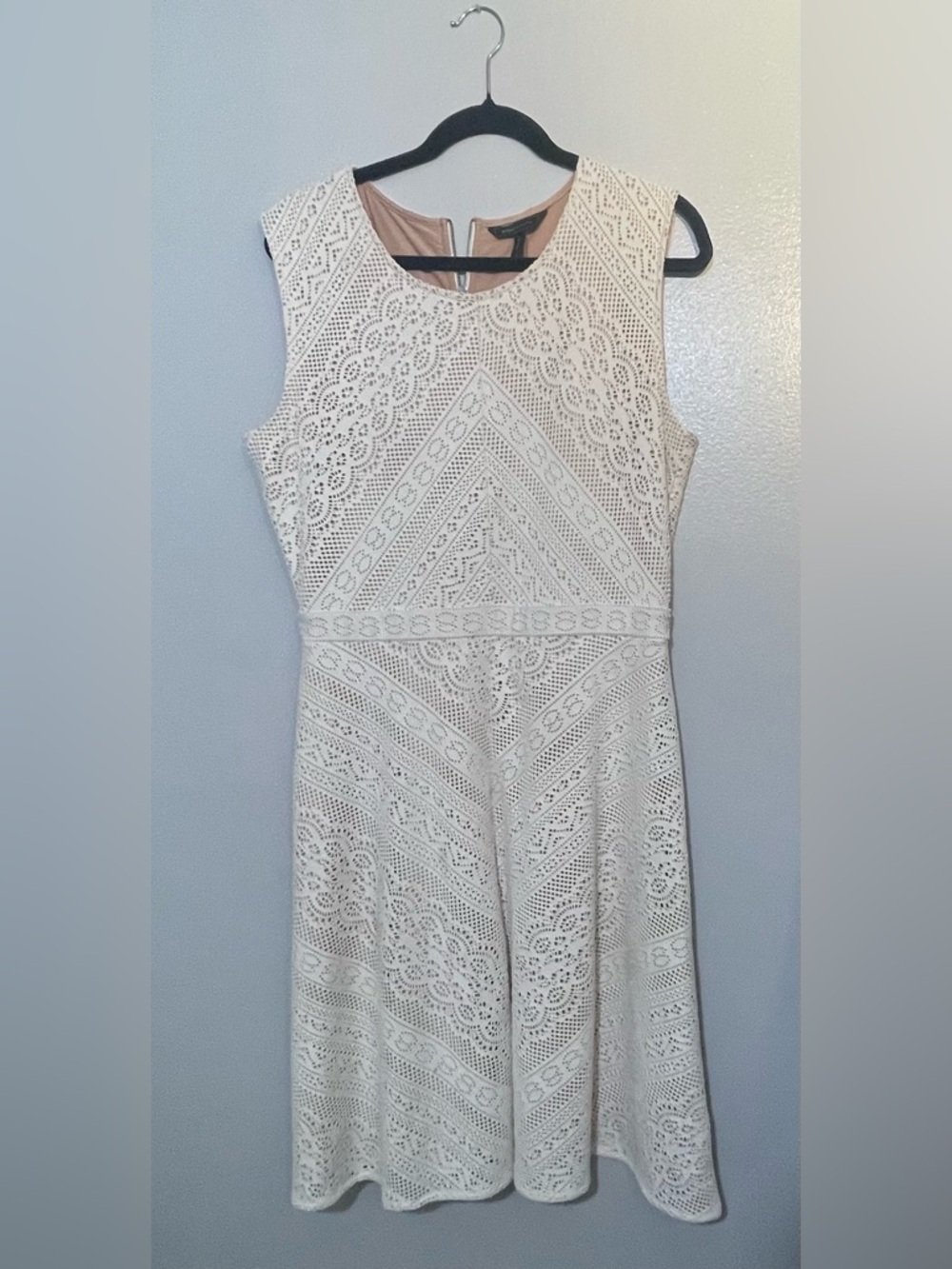 BCBGMaxAzria Ivory Lace Midi Dress